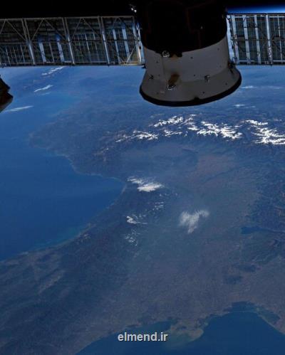 كوه های آلپ از منظر ایستگاه فضایی بین المللی